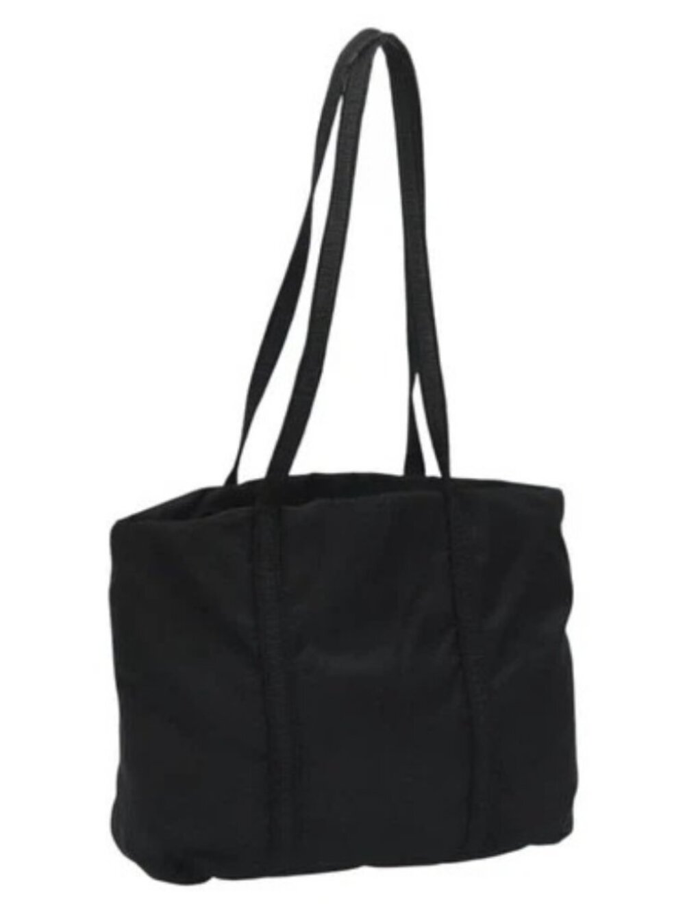PRADA Tote Bag Nylon Black Silver Auth bs21891 - Picture 1 of 16